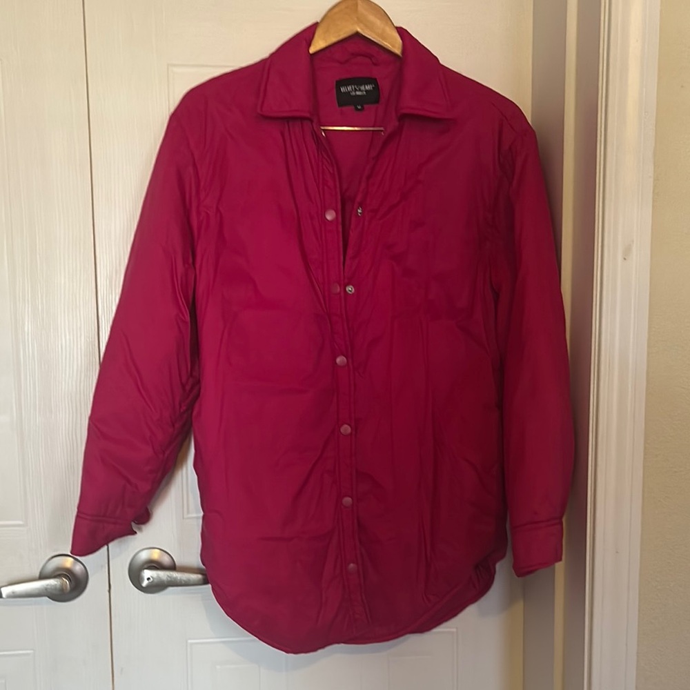 Vibrant Cherry Red Casual Button Down Shirt